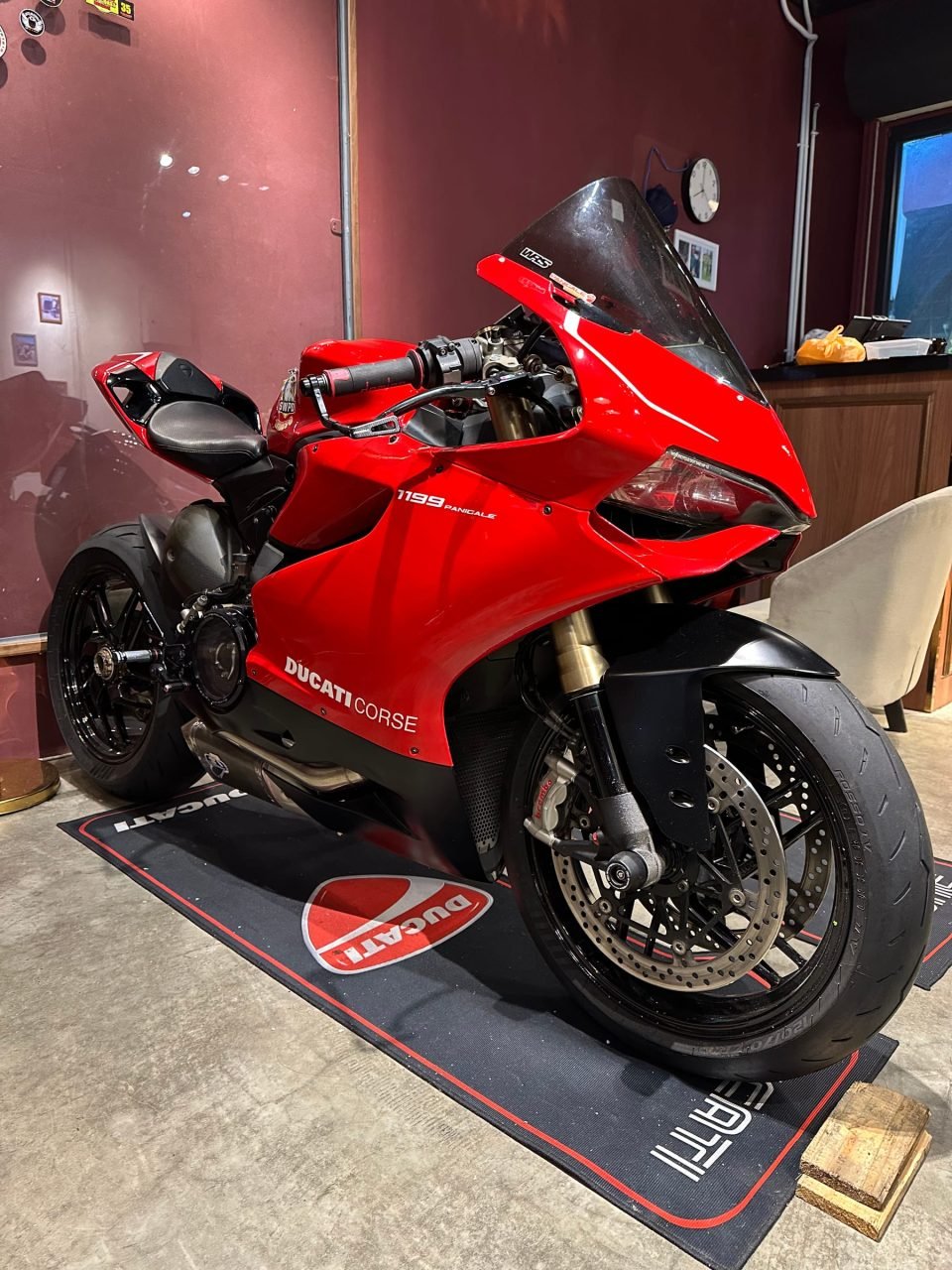 Red Ducati Panigale 1199 superbike